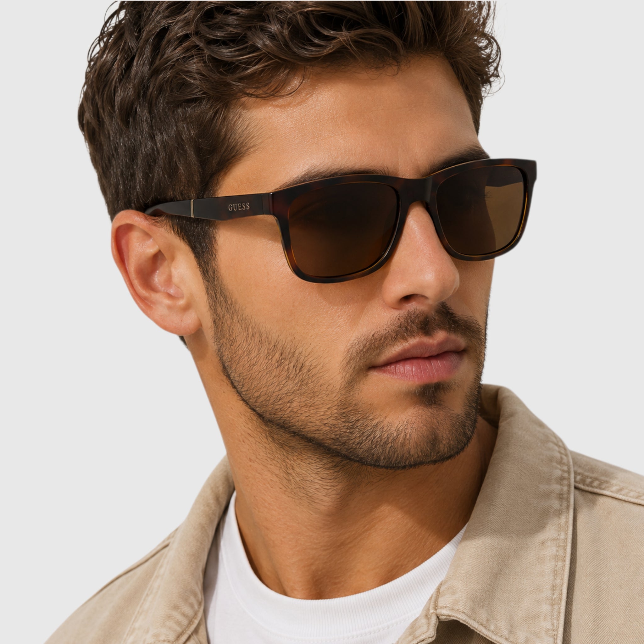 Guess Brown Square Men's Sunglasses GF0234 52E 54