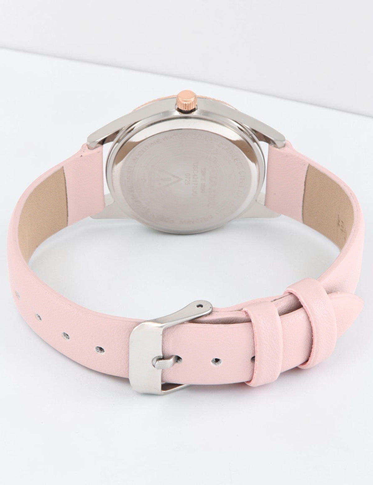 LADIES PINK STRAP WATCH,USC42171UO-0000A