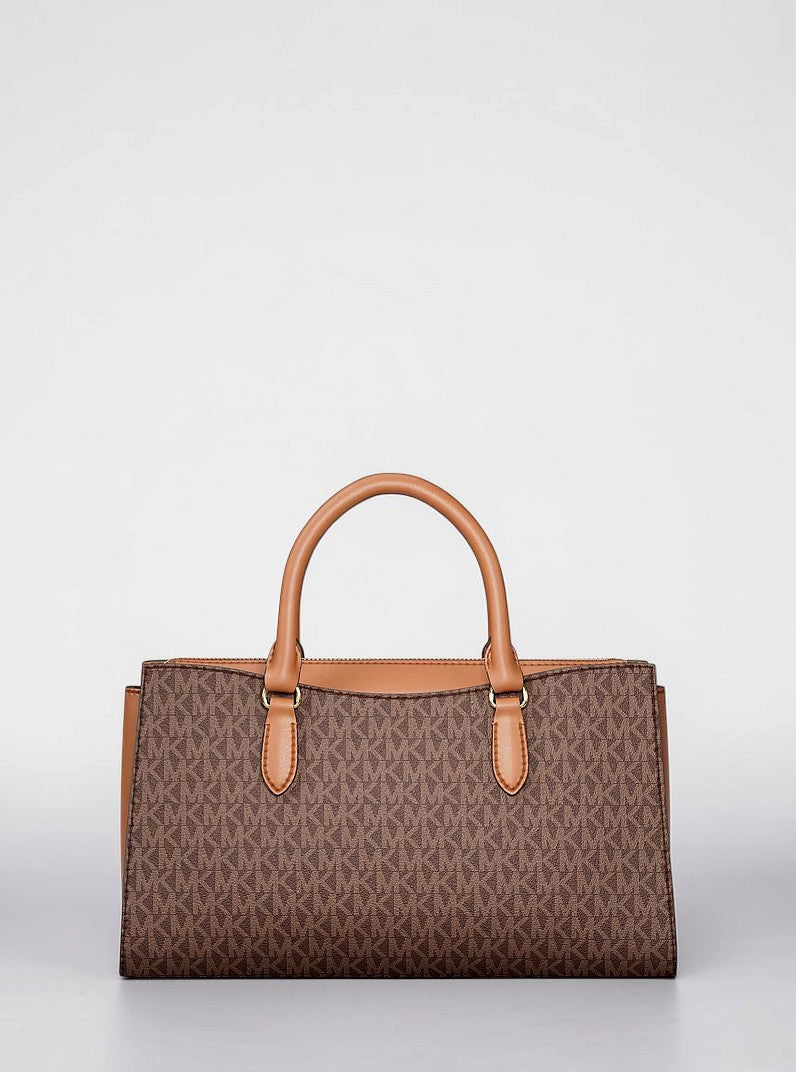 Michael Kors Arden  Signature Logo Top-Zip Satchel,35F6G4XS6S