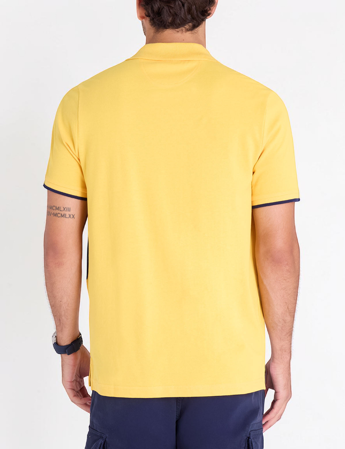 Immediate PIQUE COLOR BLOCK ZIPPER POLO SHIRT Serial 11P0111-3O00A