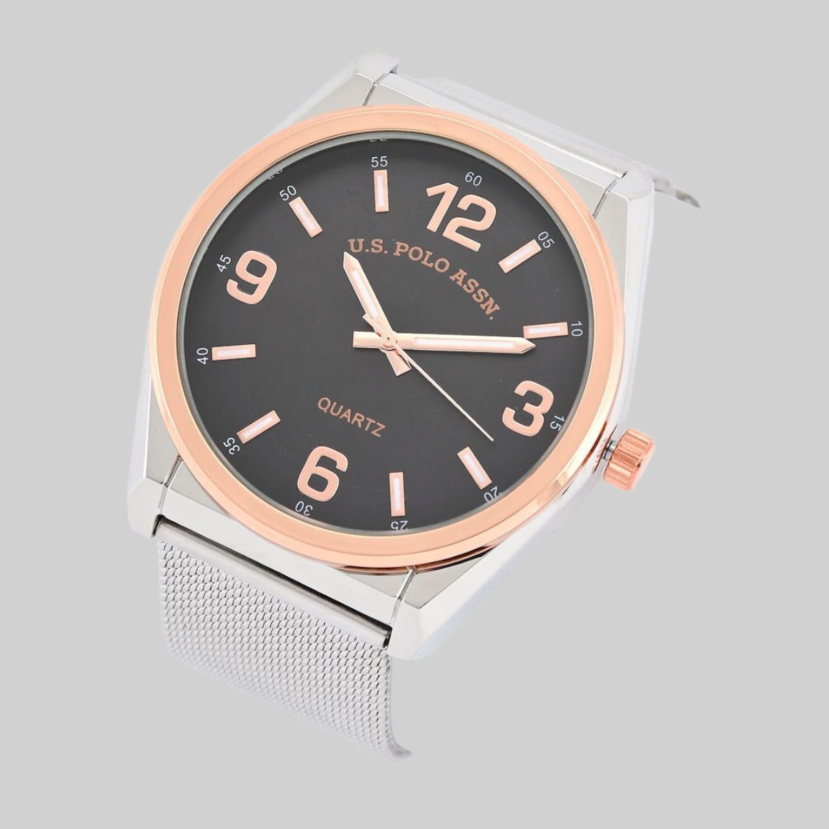 MENS SILVER MESH STRAP WATCH,USC80802UO-0000A