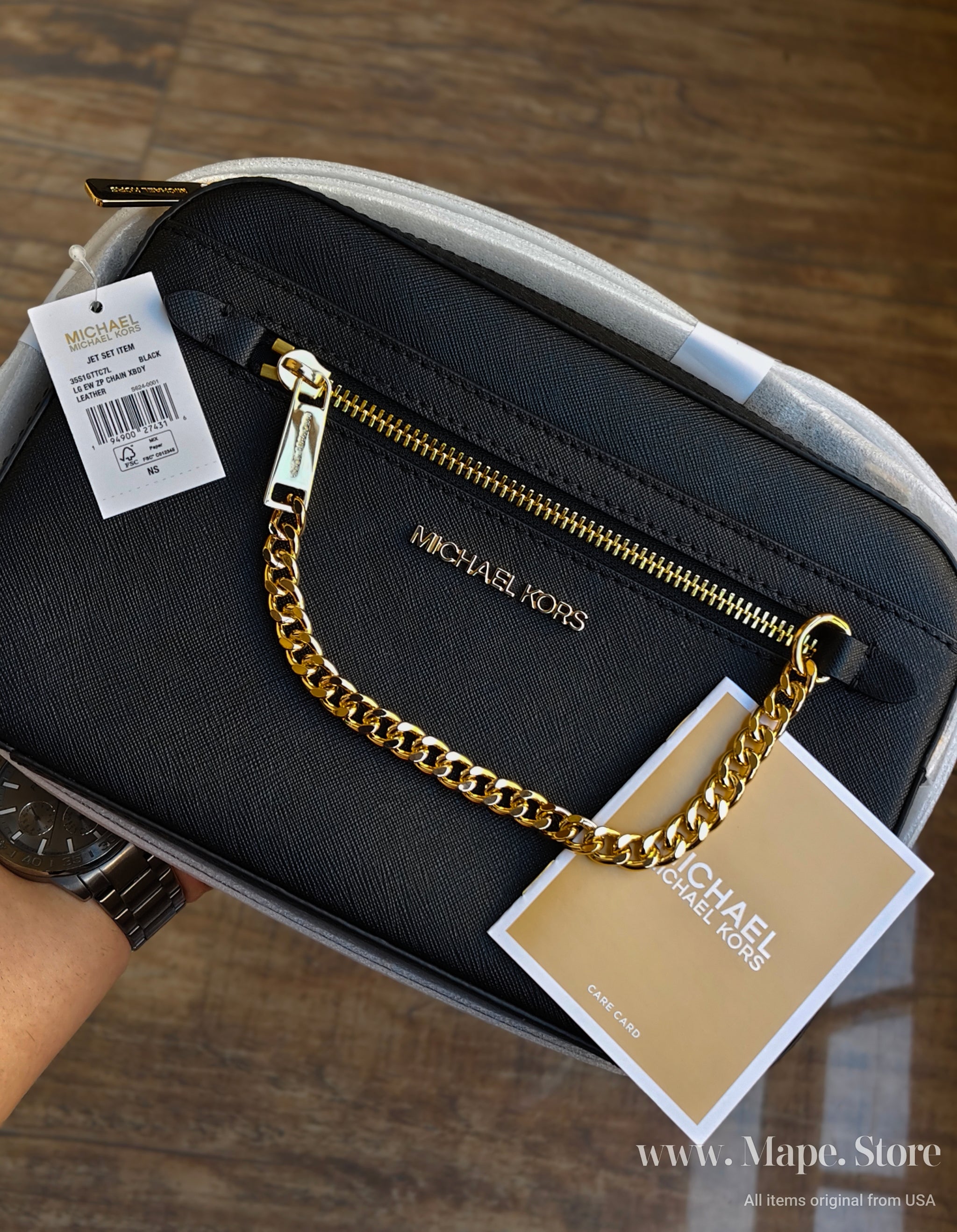 Immediate Jet Set Large Saffiano Leather Crossbody Bag 35S1GTTC7L