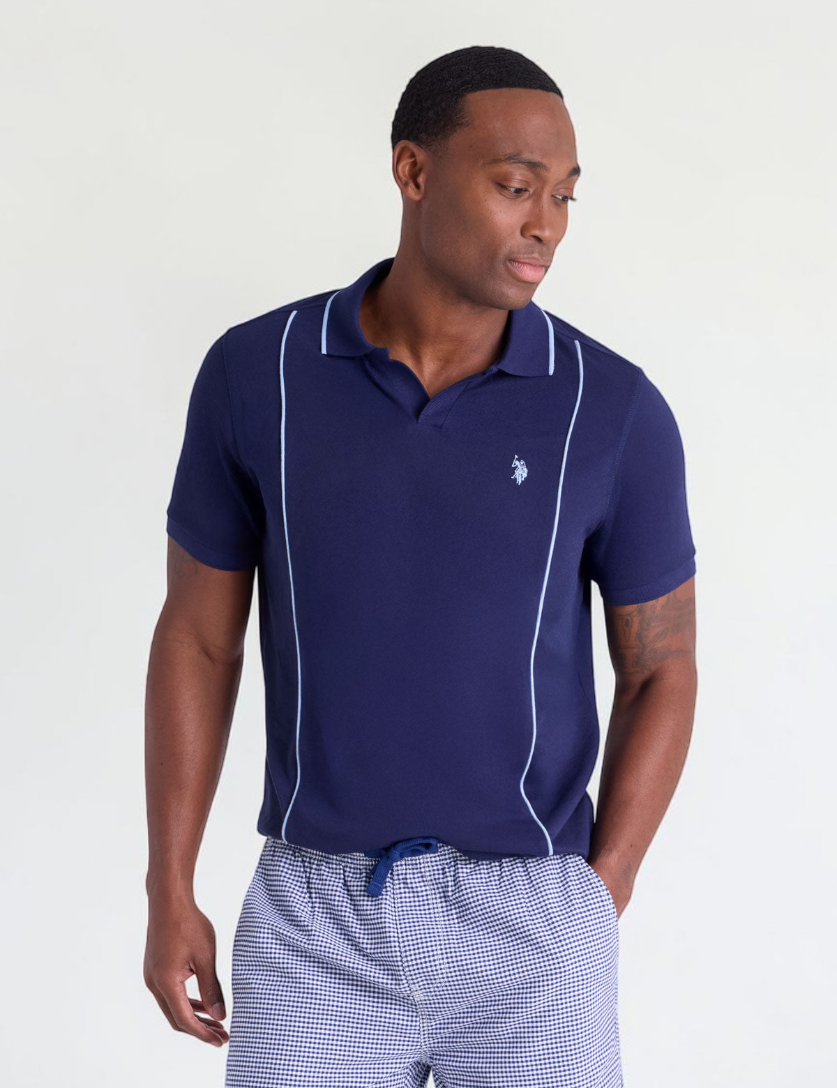 Immediate JOHNNY COLLAR PIQUE POLO SHIRT WITH RIB BAND ,11P0178-4H00A