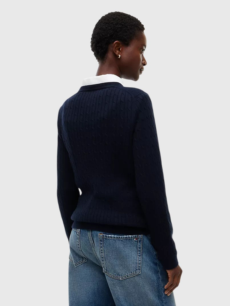 TOMMY HILFIGER Cable Knit Sweater,XW07179-DW5