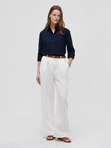 Regular Fit Relaxed Fit Linen-Blend Shirt XW04799-DW5
