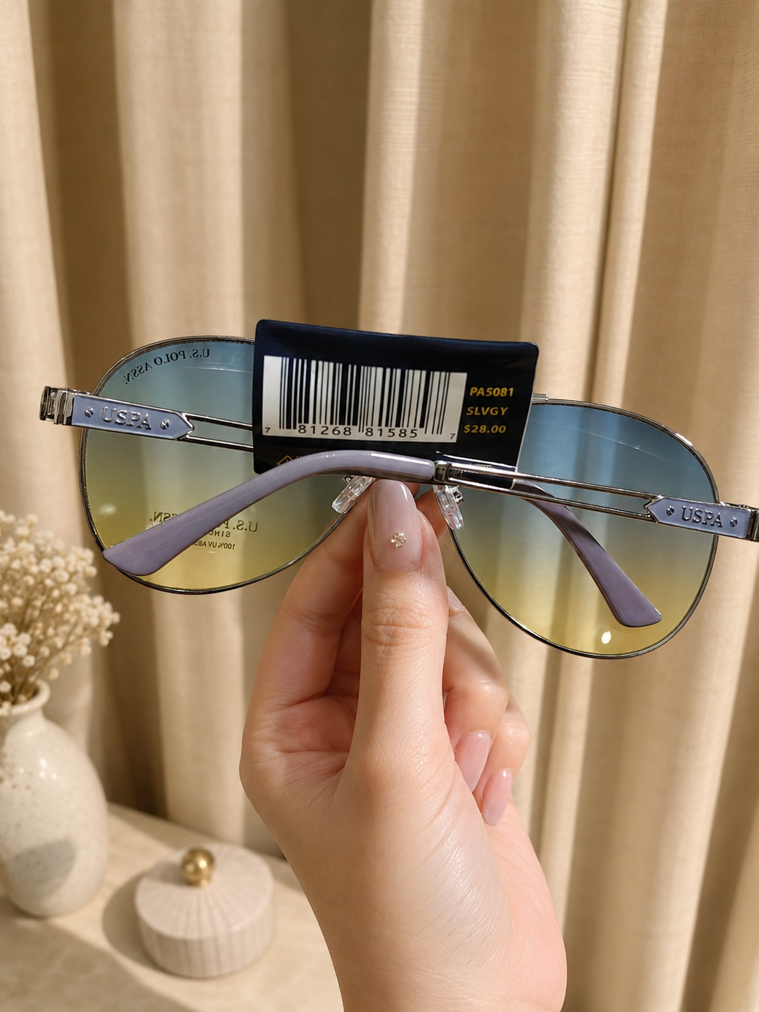Immediate US Polo LADIES CLASSIC AVIATOR SUNGLASSES Serial PA5081