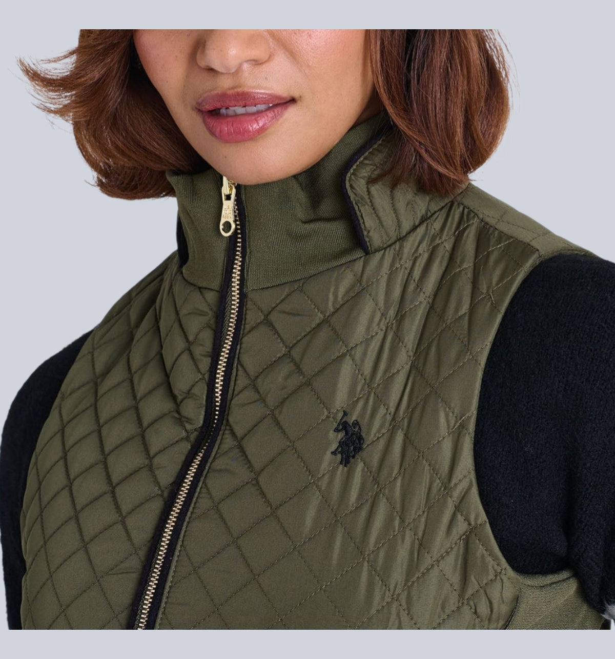 SIDE KNIT QUILTED VEST,747012C-1K00A