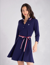 U.S Polo 3/4 SLEEVE SIGNATURE STRIPE SWING DRESS Serial 216550-ZA00A