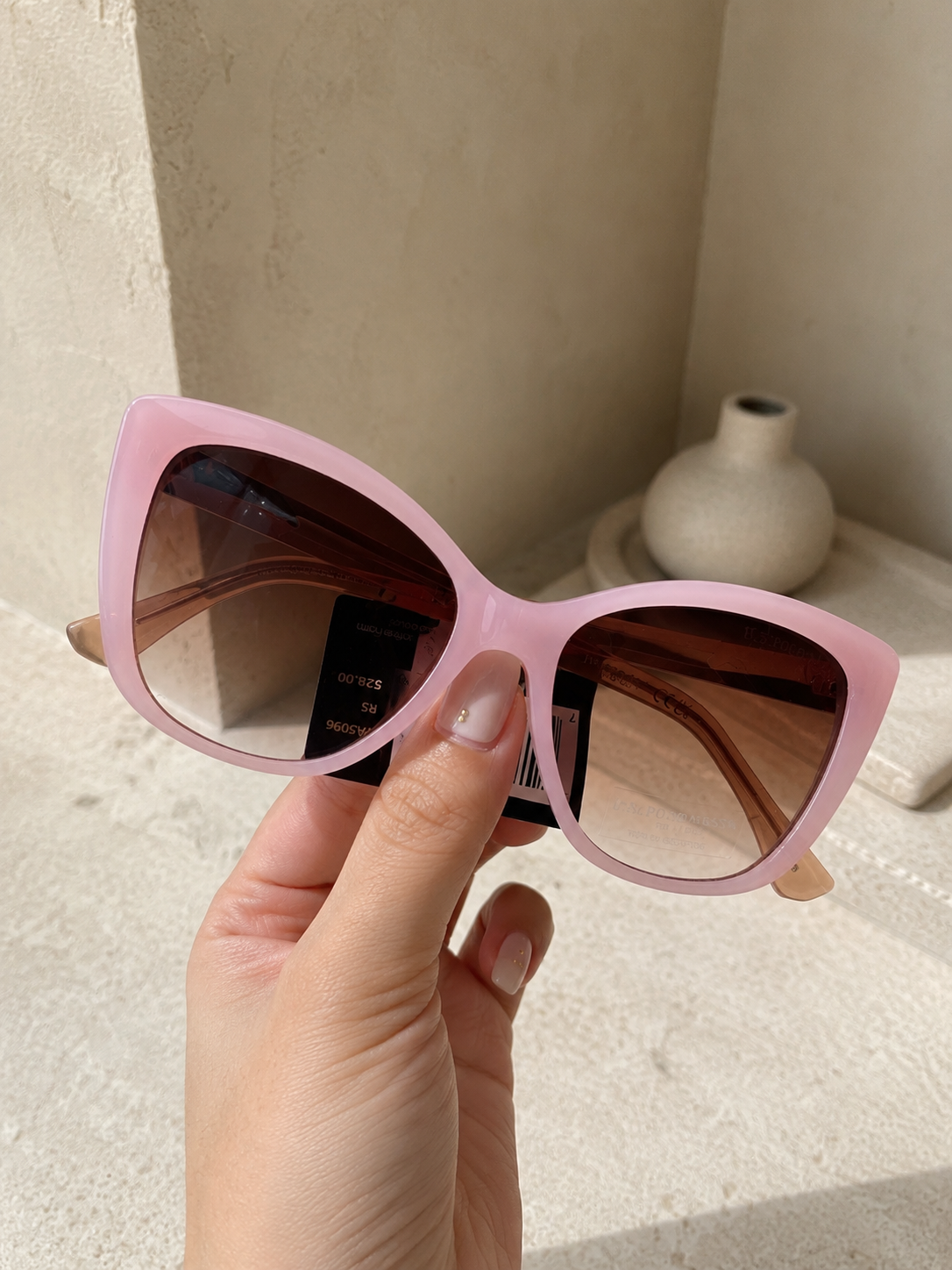 Immediate LADIES GEOMETRIC CAT-EYE SUNGLASSES,PA5096-0000A