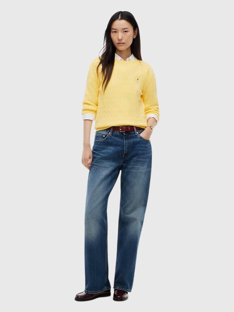 TOMMY HILFIGER Cable Knit Sweater,XW07179-DW5