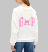 Relaxed Gap Mini-Logo Cropped Hoodie