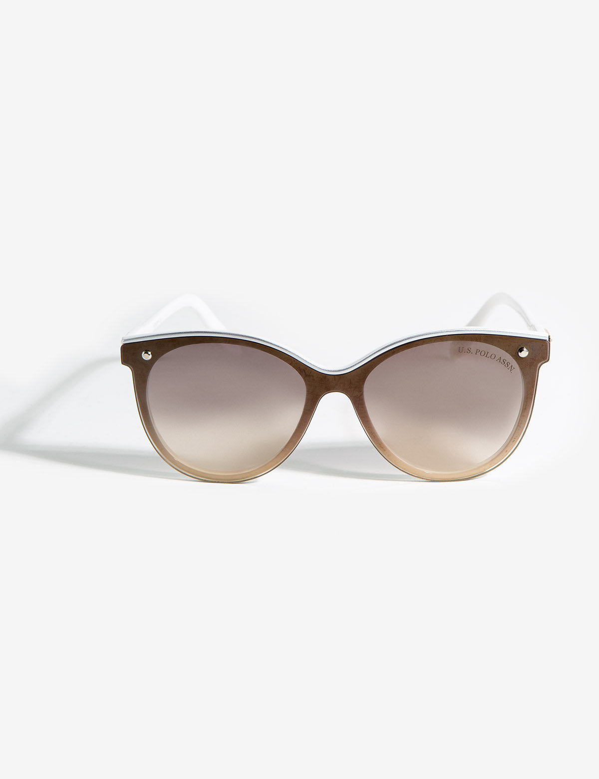 LADIES CAT-EYE SHIELD ENAMEL TOP RIM SUNGLASSES,PA5031