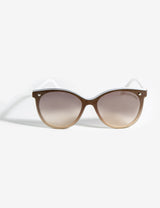 LADIES CAT-EYE SHIELD ENAMEL TOP RIM SUNGLASSES,PA5031