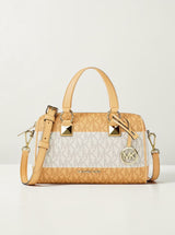 Michael Kors Grayson Striped Signature Logo Duffel Crossbody Bag,35S6GGYC5U