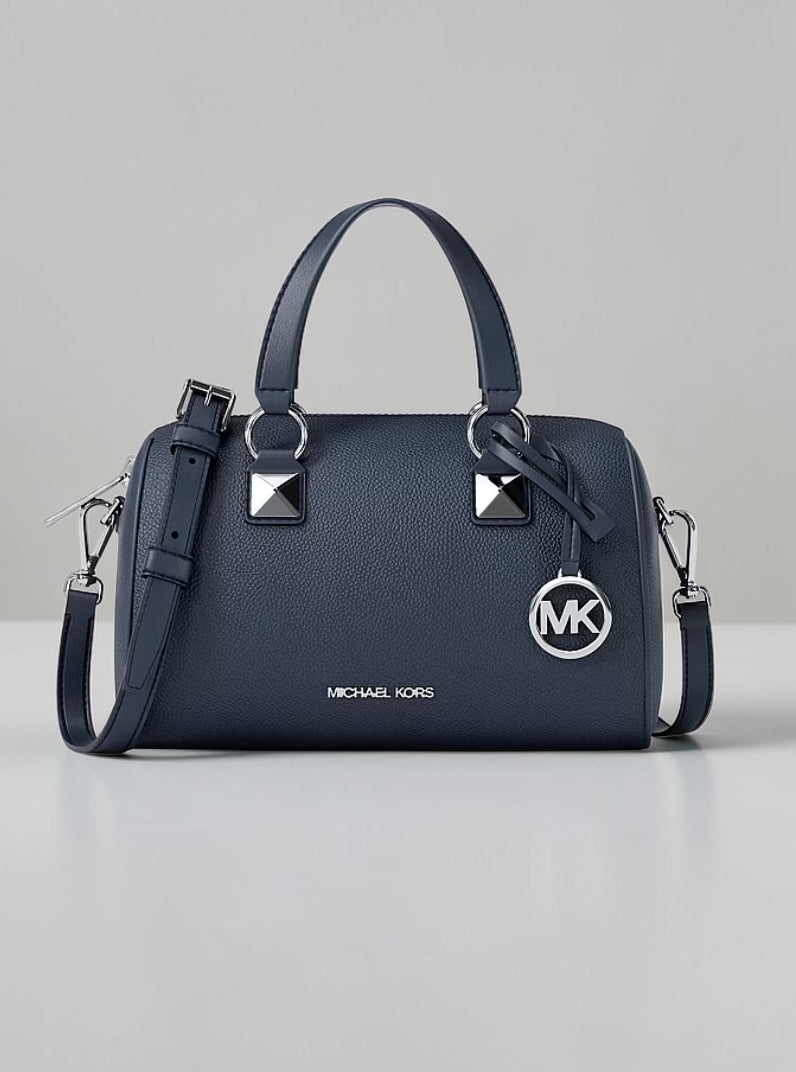 Grayson Pebbled Leather Duffel Crossbody Bag,35S6GGYC1L