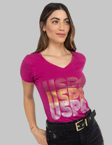 TRIPLE USPA V-NECK T-SHIRT
 215848-1D00A