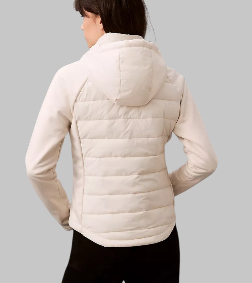 Mixed Media Puffer Jacket