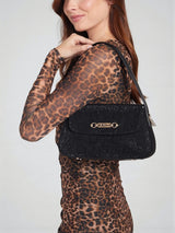 Avelina Rhinestone Logo Shoulder Bag