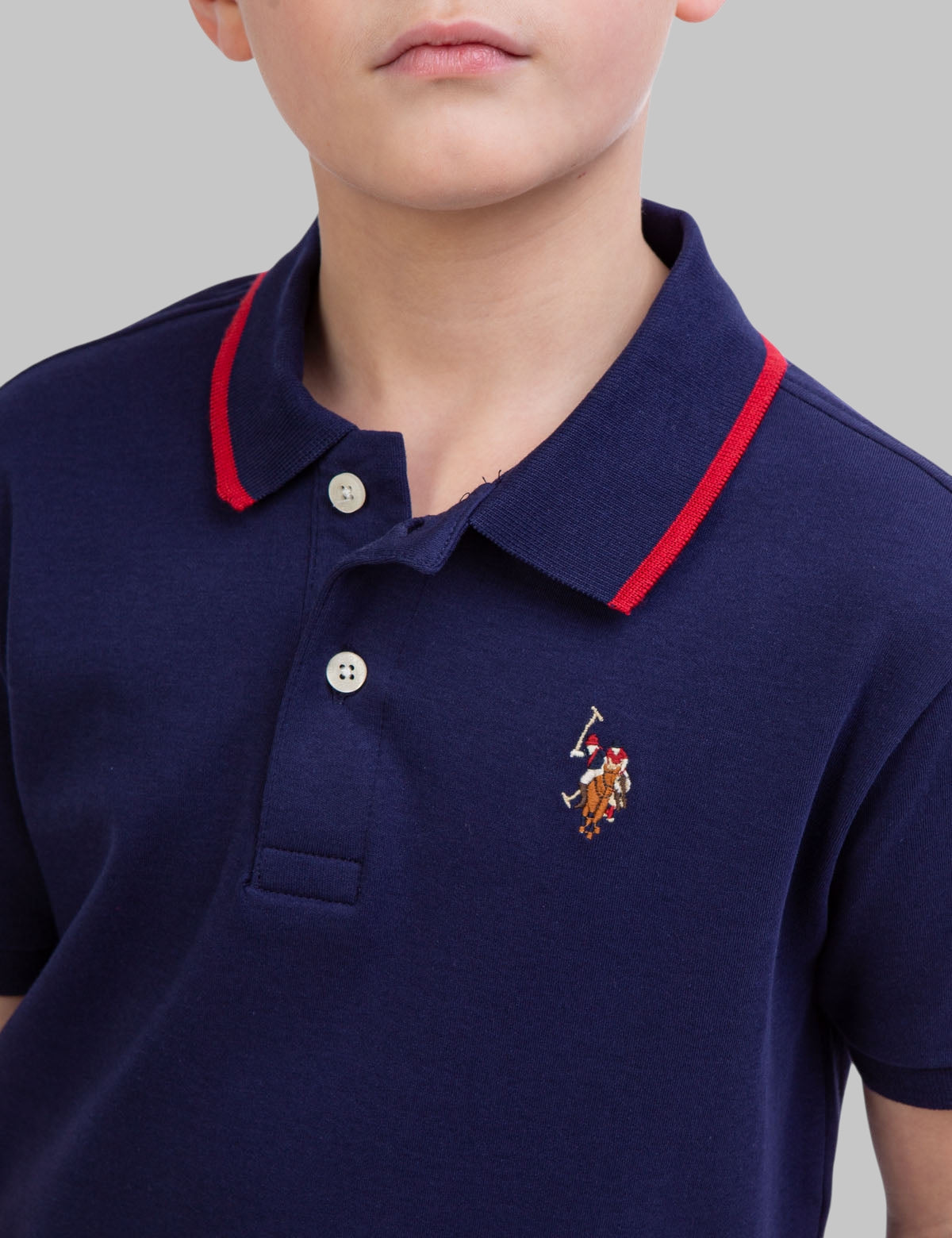 BOYS SOLID INTERLOCK POLO SHIRT
