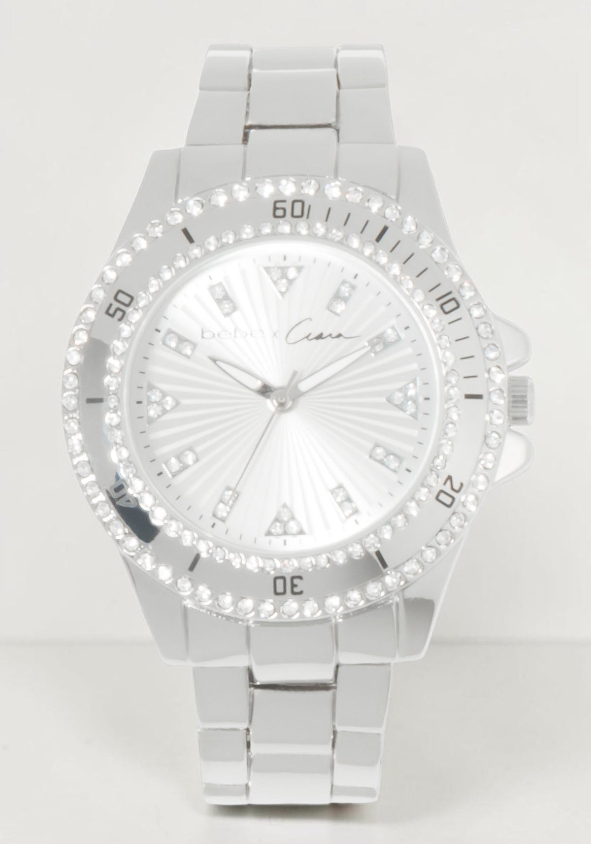 Link Bracelet Crystal Sport Bezel Watch