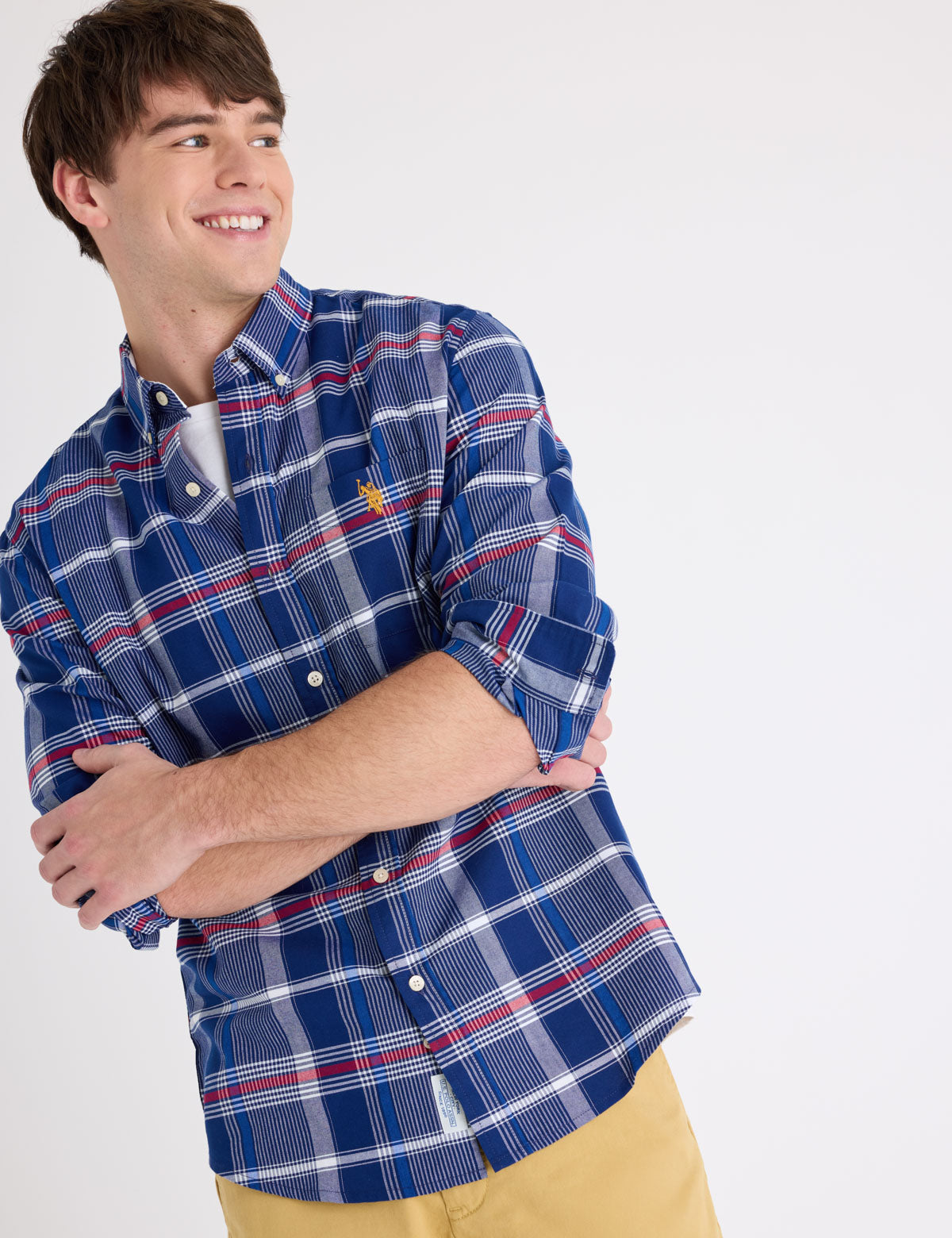LONG SLEEVE PLAID OXFORD SHIRT Serial 11H0390-YR00A