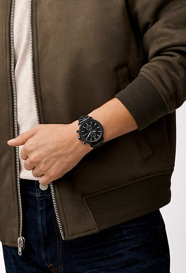 Rhett Multifunction Black Stainless Steel Watch