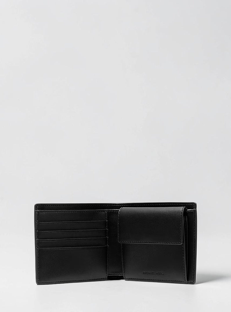 Michael Kors Cooper Pebbled Leather Billfold Wallet With Coin Pouch,36T4LCOF3L