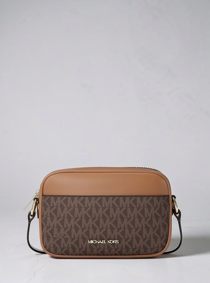 MICHAEL KORS Jet Set Small Signature Logo Camera Crossbody Bag,35R6GTVC5B