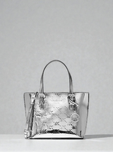 M.K Jet Set  Metallic Logo Debossed Convertible Tote Bag 35F5GTVT0O