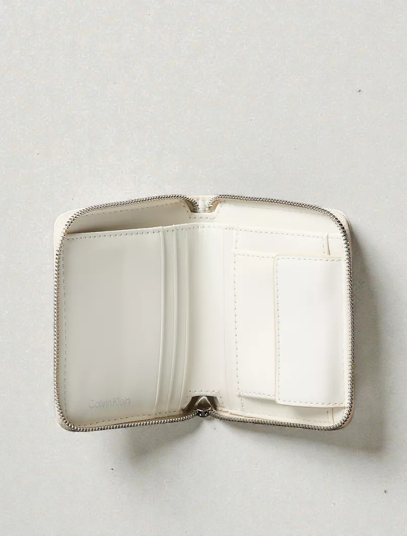 C.K Allover Monogram Square Zip Wallet