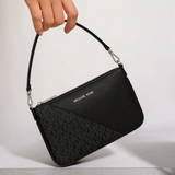 Michael Kors Jet Set Travel Signature Logo and Smooth Wristlet,35F6GTVW5V