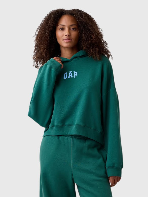 GAP Relaxed Gap Mini-Logo Cropped Hoodie, 430551