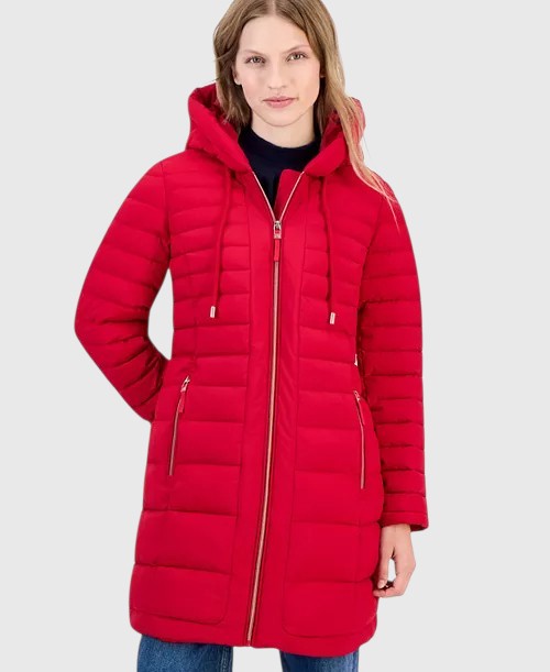 TOMMY HILFIGER Women's Puffer Packable Hooded Coat