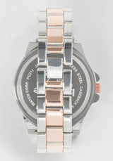 Link Bracelet Crystal Sport Bezel Watch