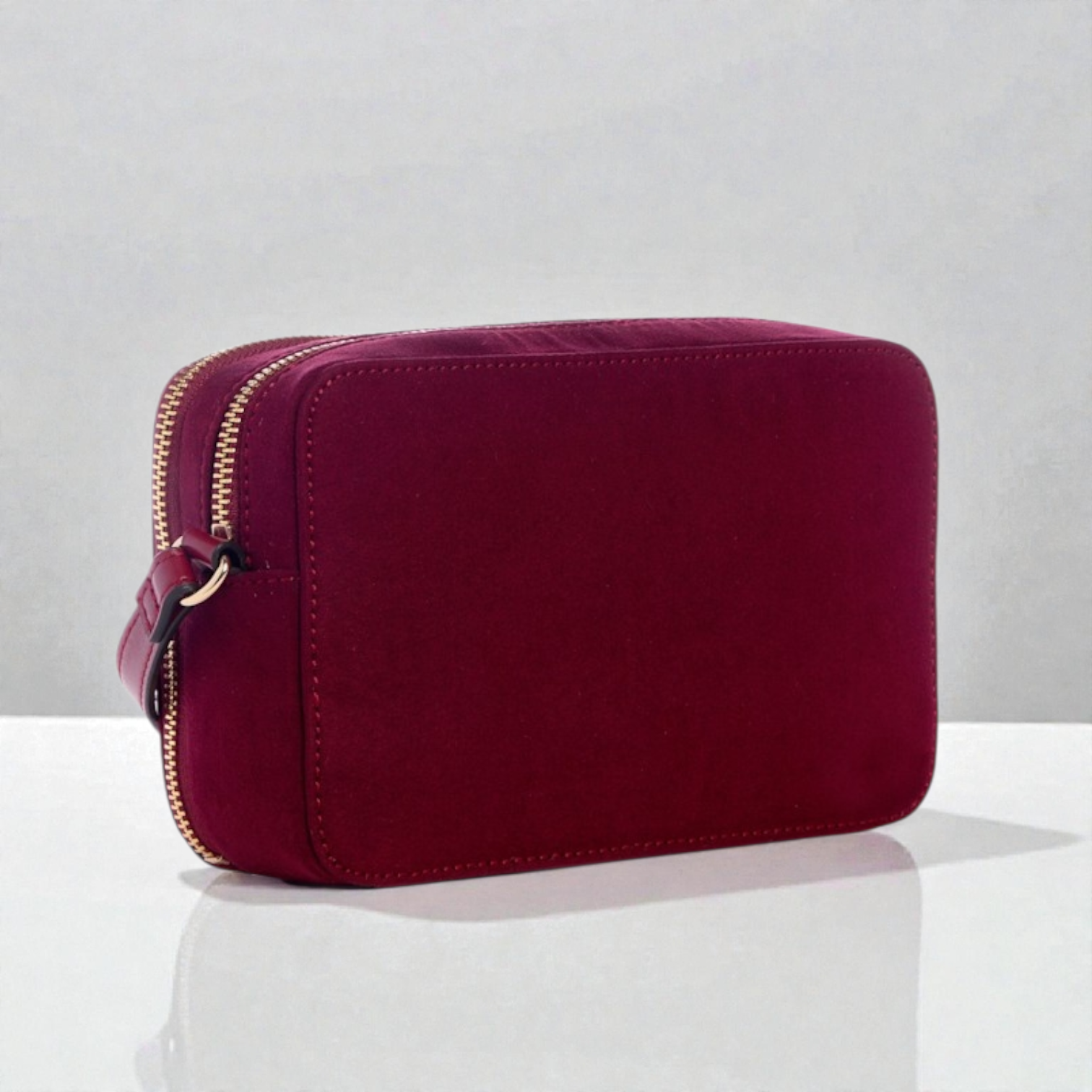 Avelina Rhinestone Logo Double-Zip Crossbody