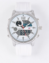 Immediate MENS MENS WHITE STRAP ANADIGI WATCH US9893UO-0000A