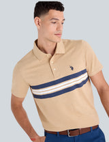 11D941-2W00A,ENGINEERED PRINTED STRIPE JERSEY POLO SHIRT