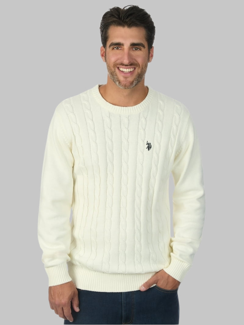 U.S. Polo Assn. Men's Crew Neck Cable Sweater