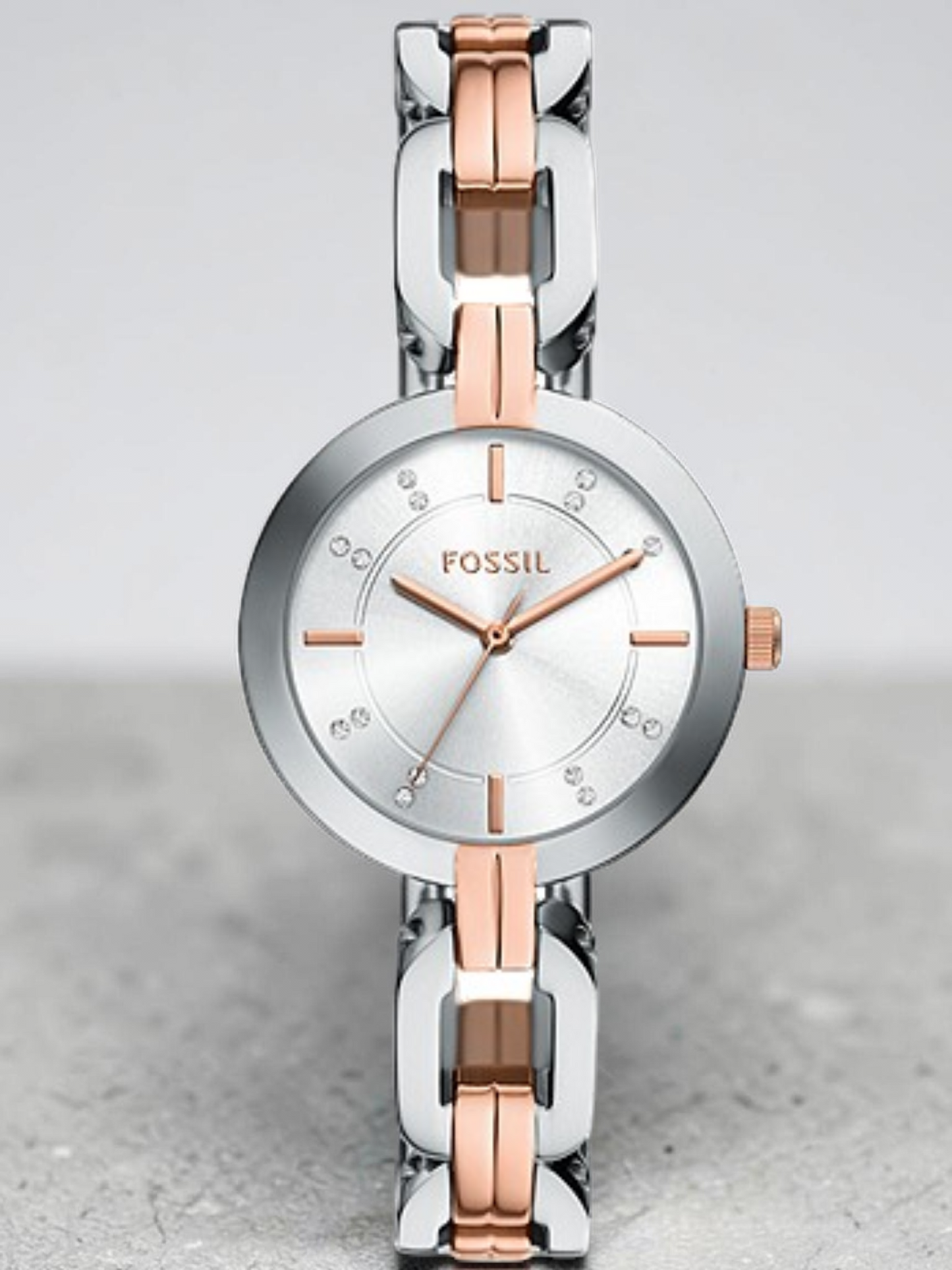 Fossil Kerrigan Three-Hand Two-Tone Stainless Steel Watch