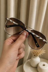 Immediate Guess Women's Gold Aviator Sunglasses
