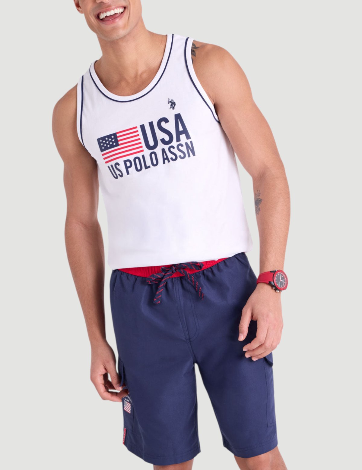 USA COLORBLOCK SWIM SHORTS