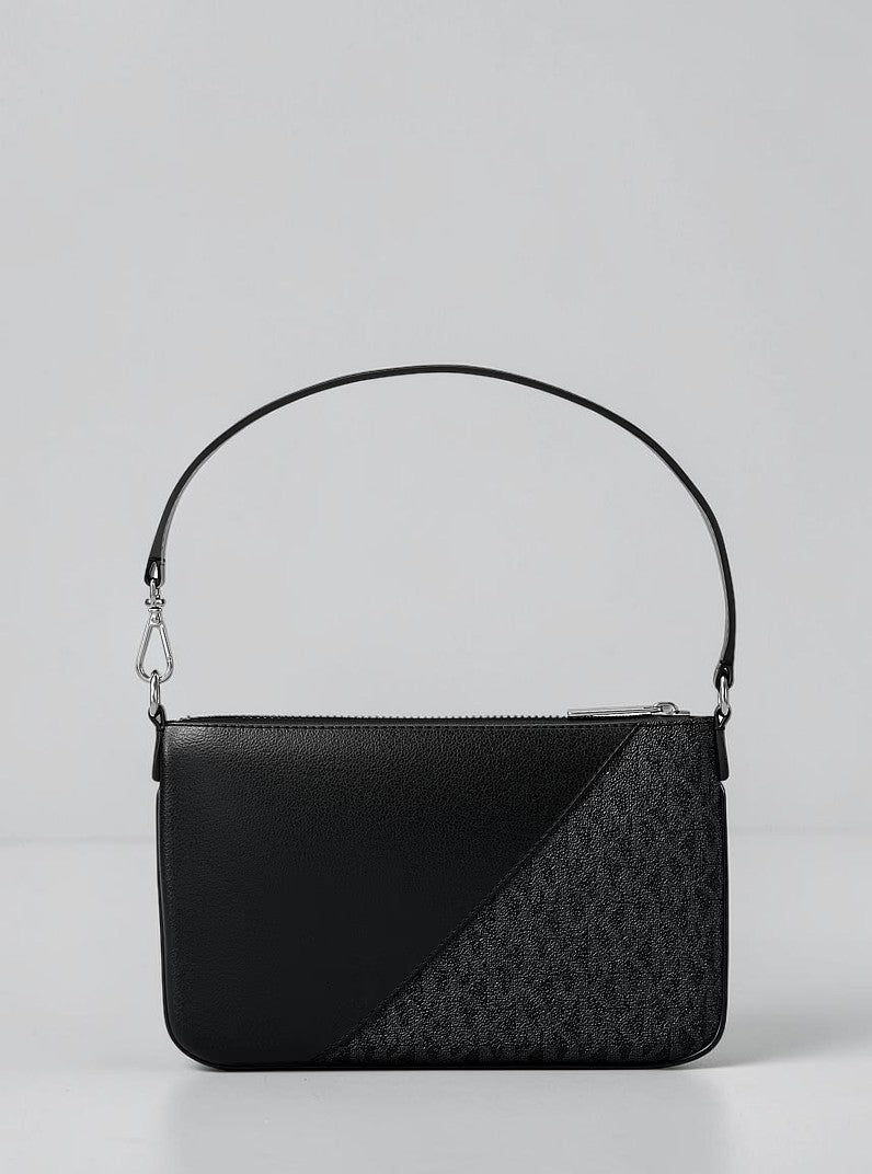 Michael Kors Jet Set Travel Signature Logo and Smooth Wristlet,35F6GTVW5V