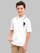 BOYS PIQUE SOLID POLO SHIRT