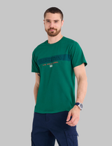 EMBOSSED USPA STRIPE JERSEY T-SHIRT