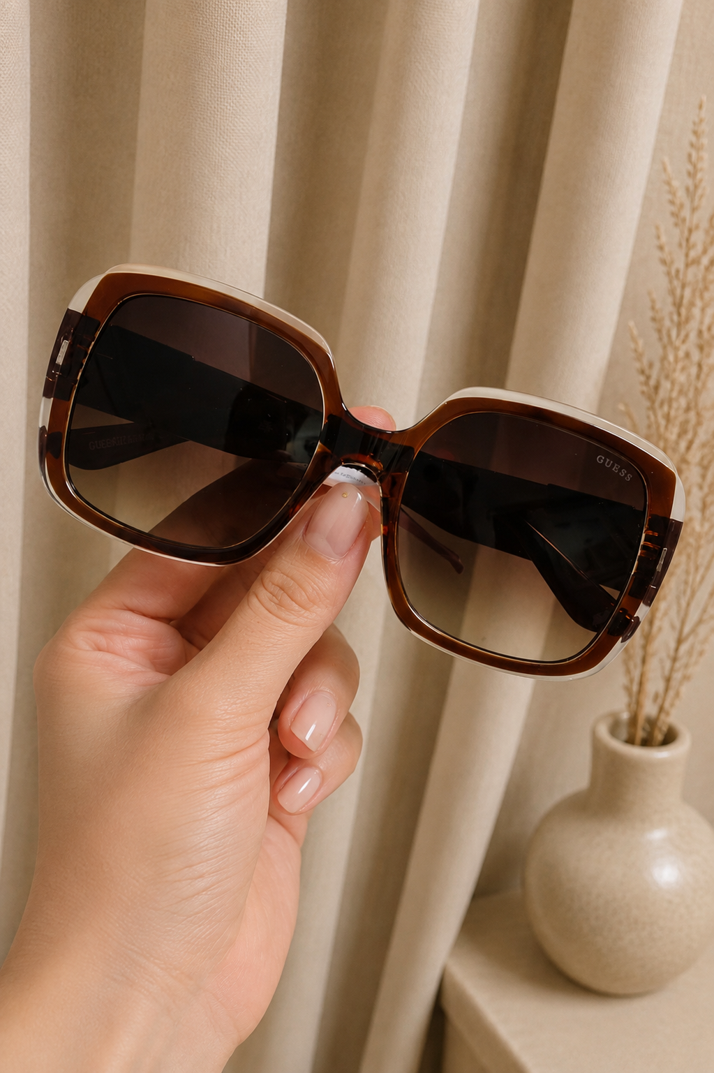 Immediate Guess 55mm Square Sunglasses
