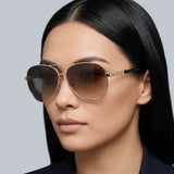 Guess 
Dark Brown Gradient Pilot Ladies Sunglasses
Item No. GU00173 21F 60