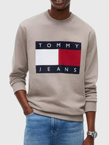 TOMMY HILFIGER Jeans Big Flag Logo Sweatshirt,DM22643-MBM