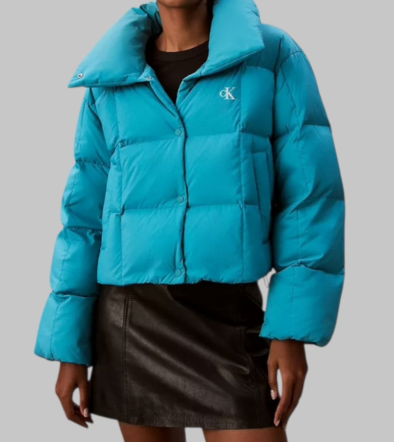 Crinkle Nylon Puffer Jacket