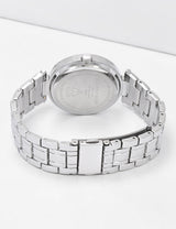 LADIES SILVER TURQUOISE EMBELLISHED LINK WATCH,USC40635UO-0000A
