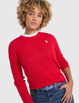 US.POLO.ASSN CABLE NECK SWEATER, 21W0006-EE00A